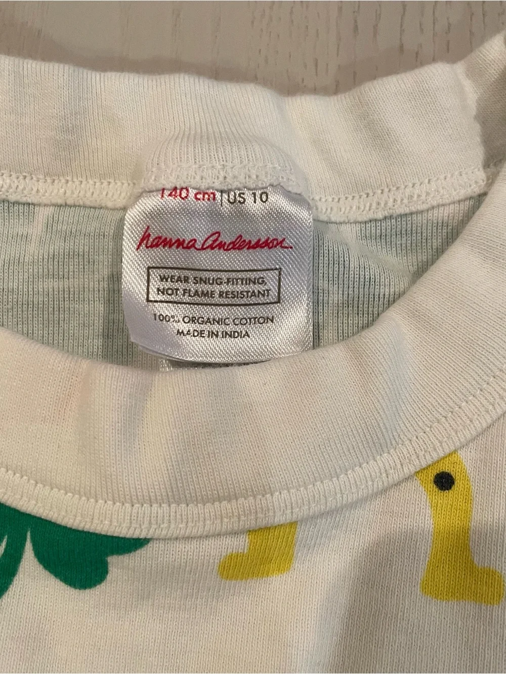 Hanna Andersson Shamrock HannaJams Pajama Set (Over the Rainbow) - Size 10 140